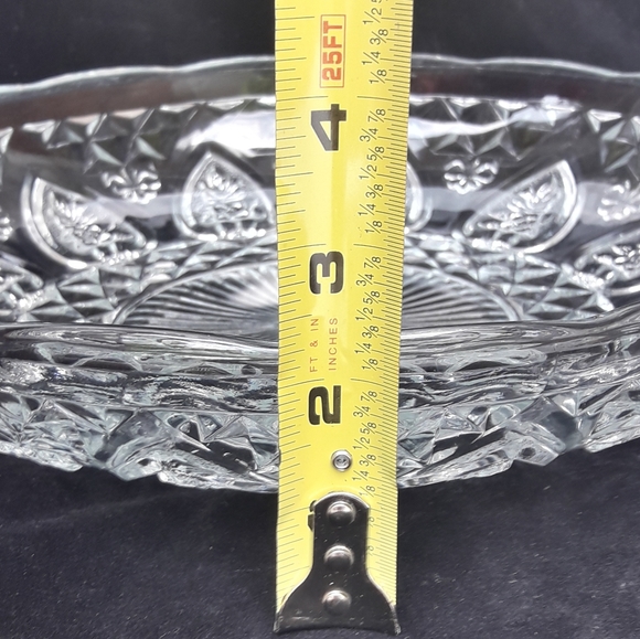 Vintage Serving Tray Clear Glass Crystal Round 12 - Picture 8 of 14
